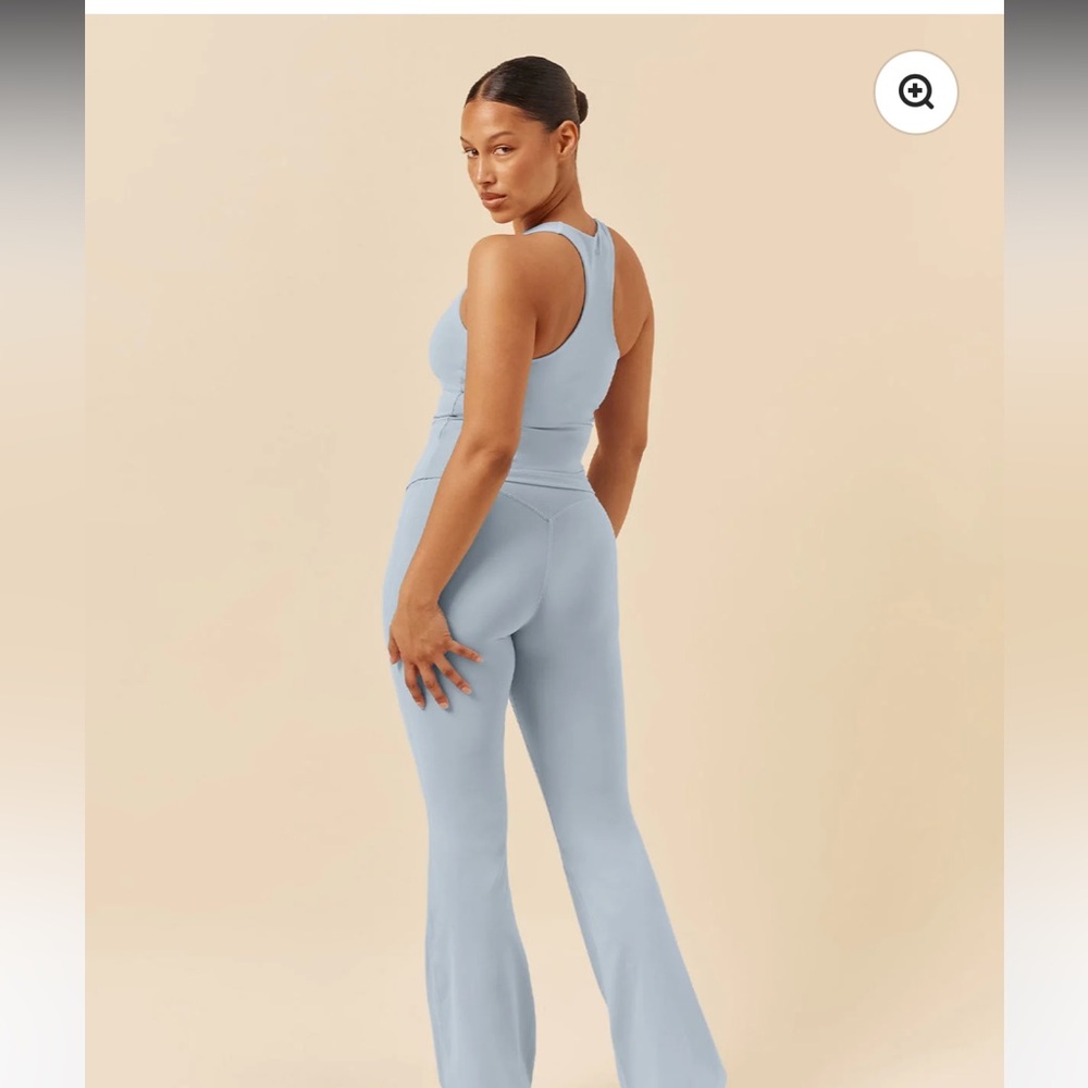 CSB Form Invisible Scrunch Flare Leggings - Dusty Blue